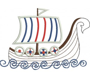 Stickdatei - Wikinger Schiff